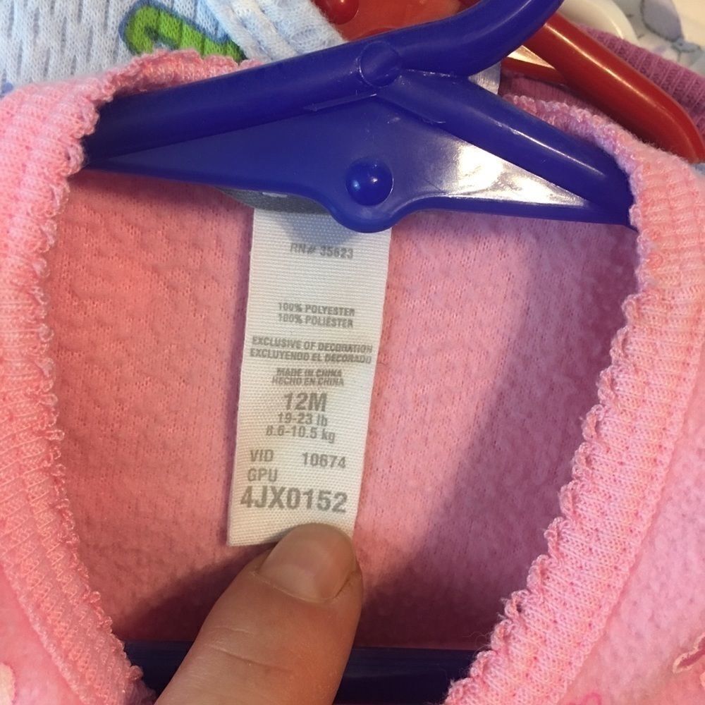 Carter’s Baby Onesie Sleeper Infant Girls 12 mo - Picture 4 of 4